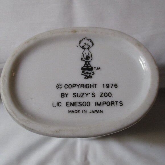 Vintage Suzy's Zoo 1976 Tis The Season Christmas Mistletoe Frog Vase - Picture 4 of 4